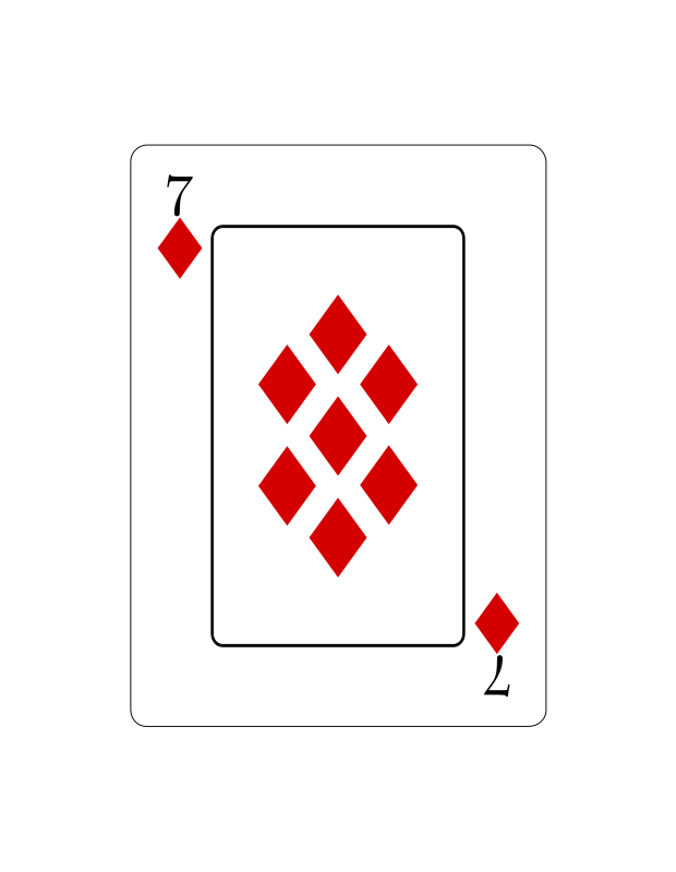 Siete de diamantes (Vectorizado)