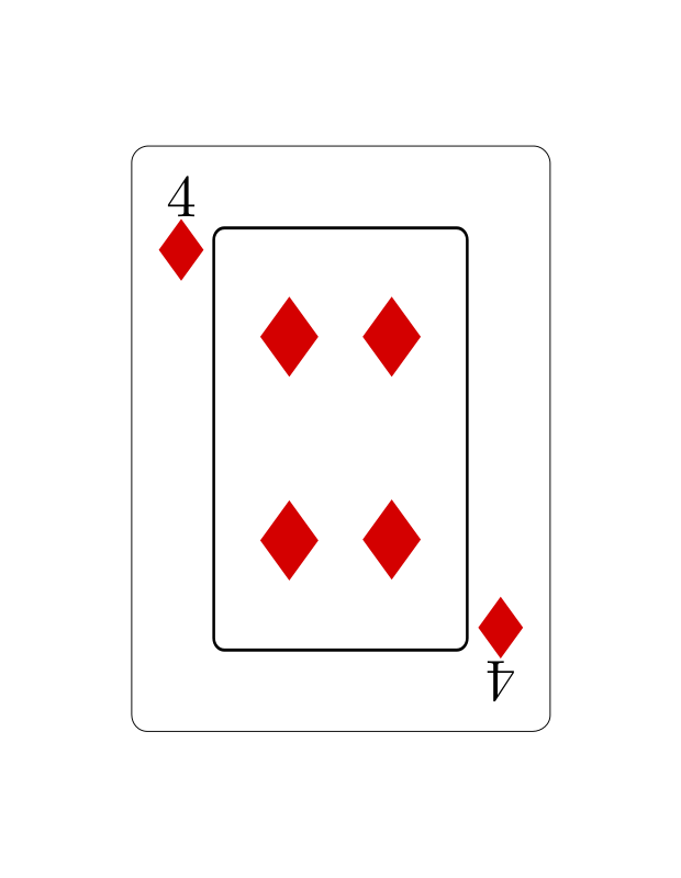 Cuatro de diamantes (Vectorizado)