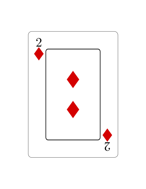 Dos de diamantes (Vectorizado)