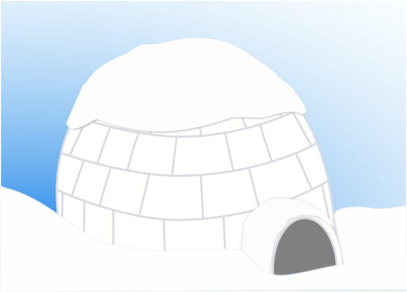 Un igloo enneigé