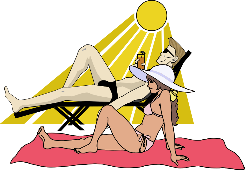 Sunbathing Couple