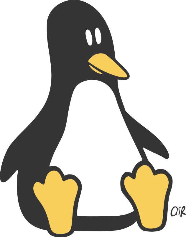 Tux simple cartoon