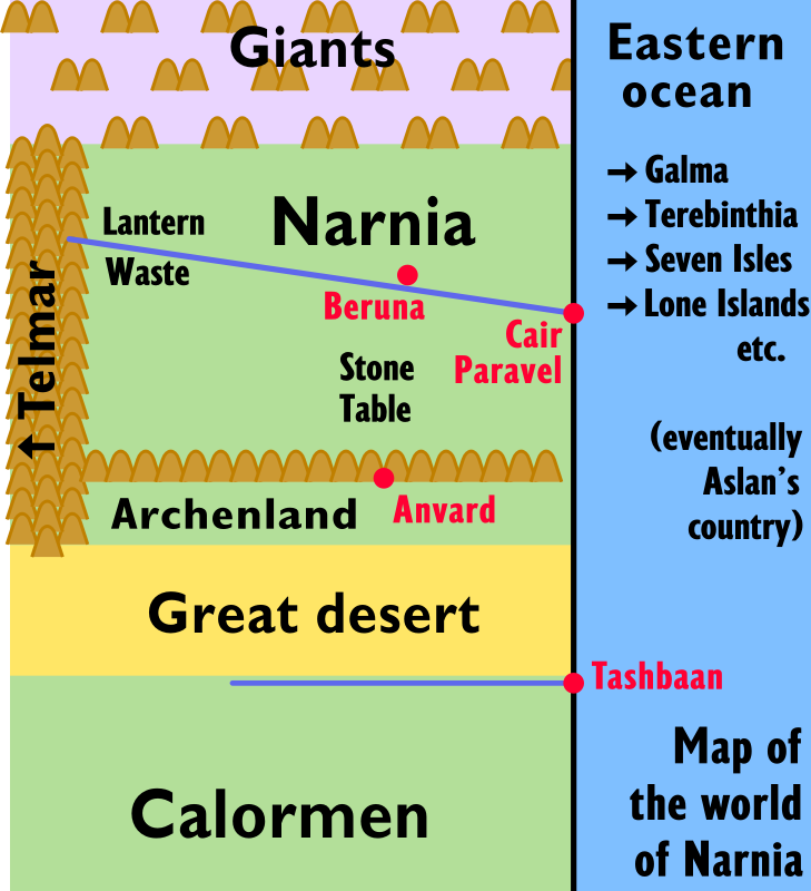 Simplified Narnia Map