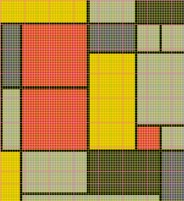 Mondrian Comp II 1920 with grid 75