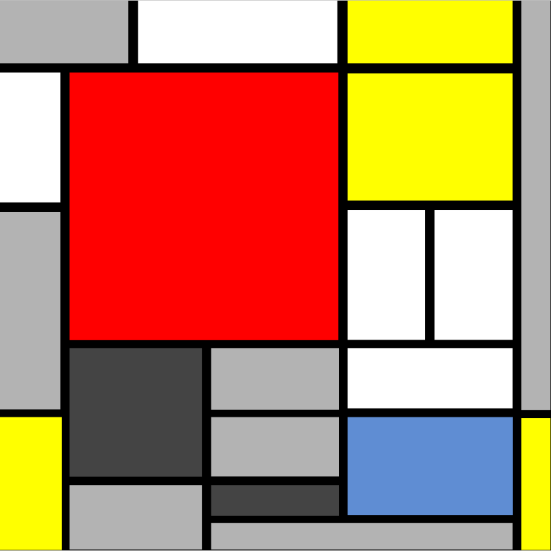 Piet Mondriaan - Composition with Large Red Plane, Yellow, Black, Grey and Blue