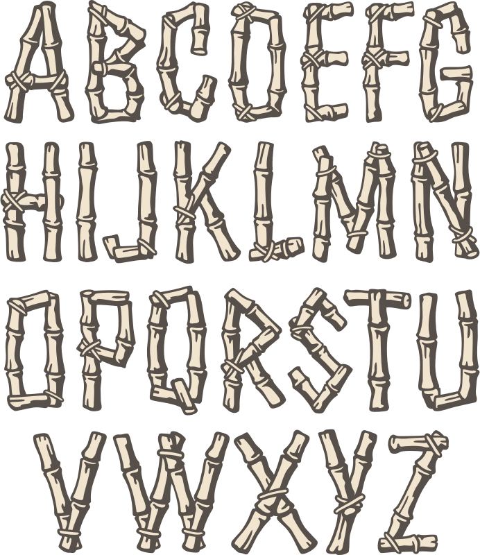 Bamboo alphabet