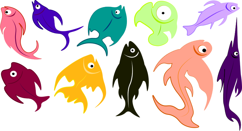 Cartoon Fish doodle 