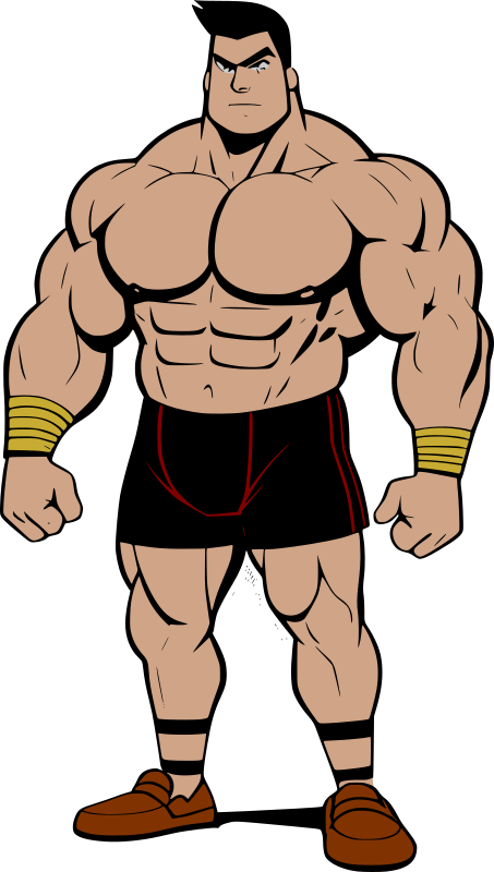 Muscle Man Cartoon - Colour Remix