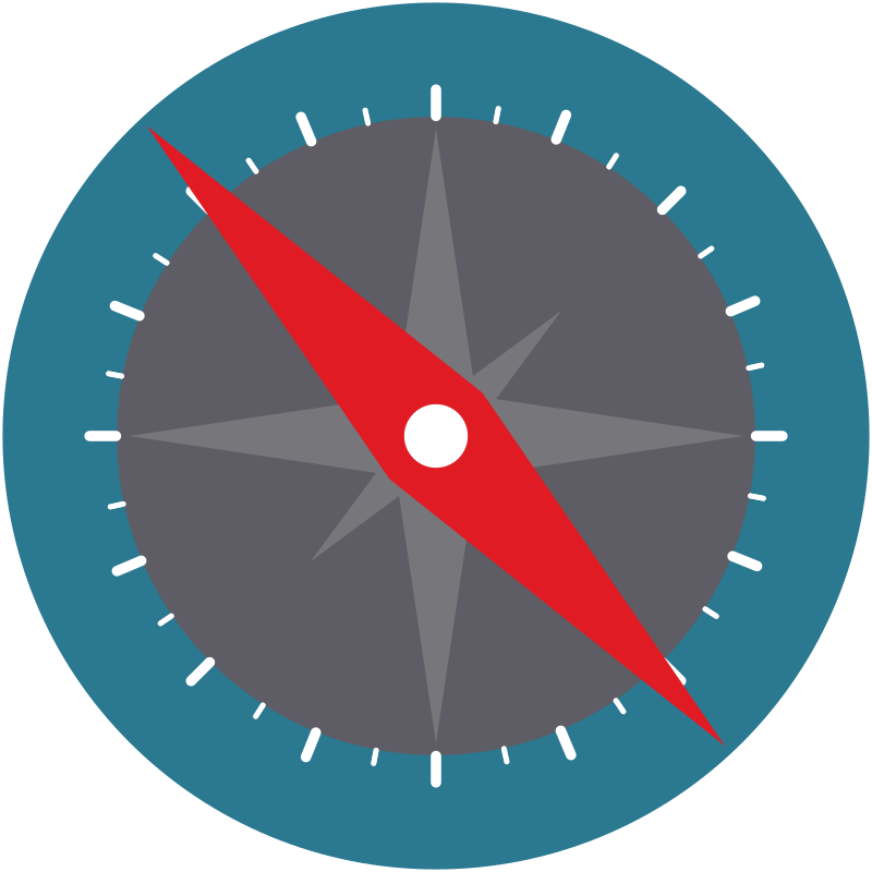 Download Blue and Red Compass with Circular Frame PNG Online - Creative  Fabrica