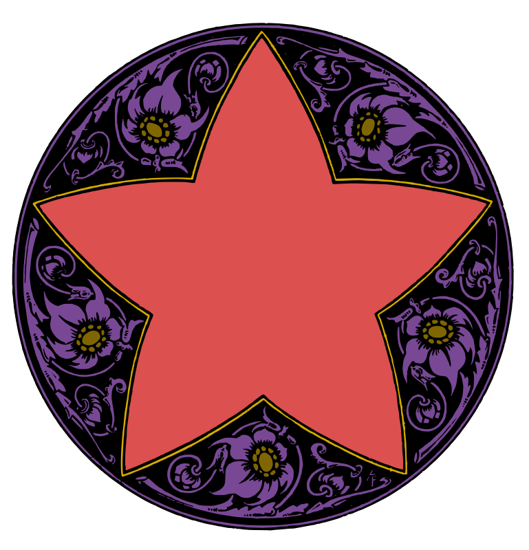 Floral Star Frame - Colour Remix