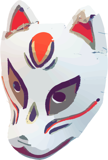 Traditional Fox Mask - Openclipart