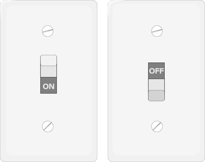 Labeled Wall Switches Openclipart