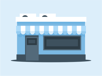 Shop building vector