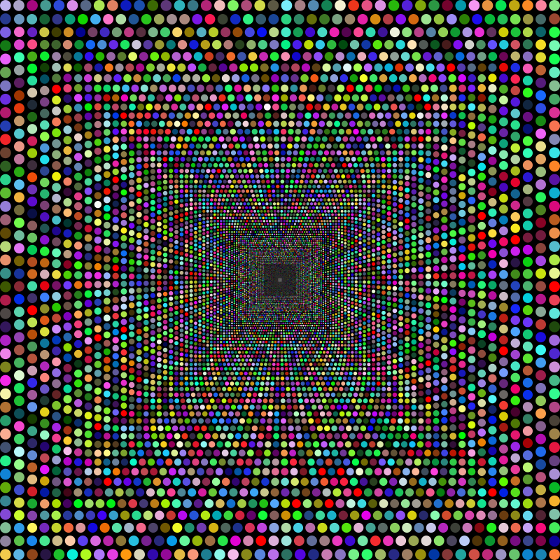 Square Circles Colorful With BG