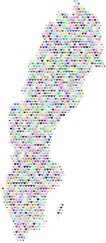 Sweden Love And Peace Colorful