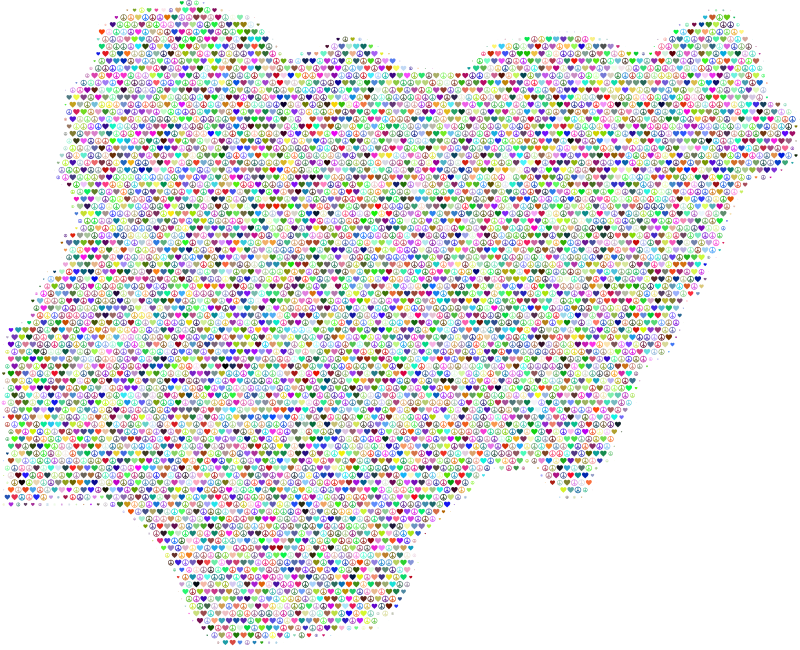 Nigeria Love And Peace Colorful