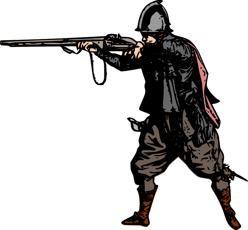 Musketman Aiming - Colour