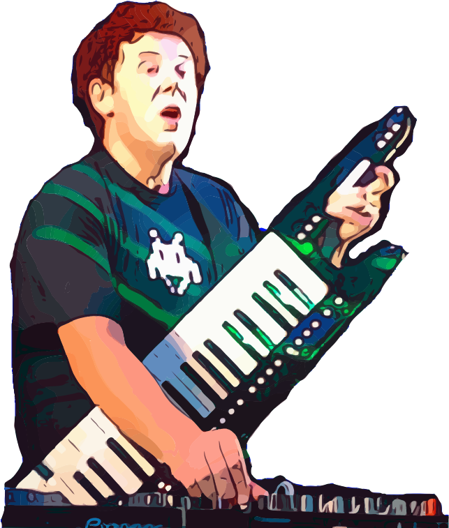 Man with Keytar