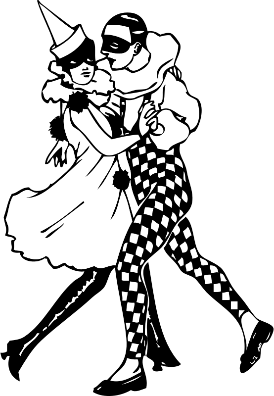 harlequin dancers