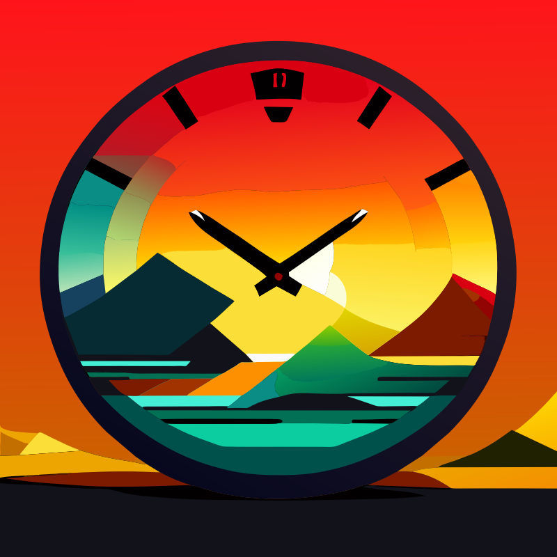 Landscape themed watch