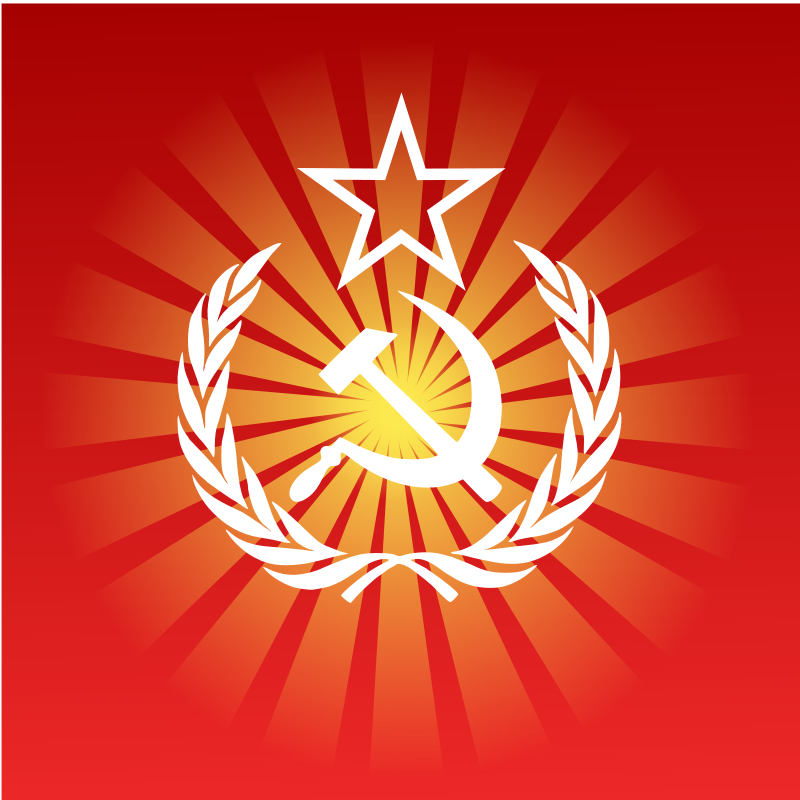 Hammer Sickle and Shining Sun