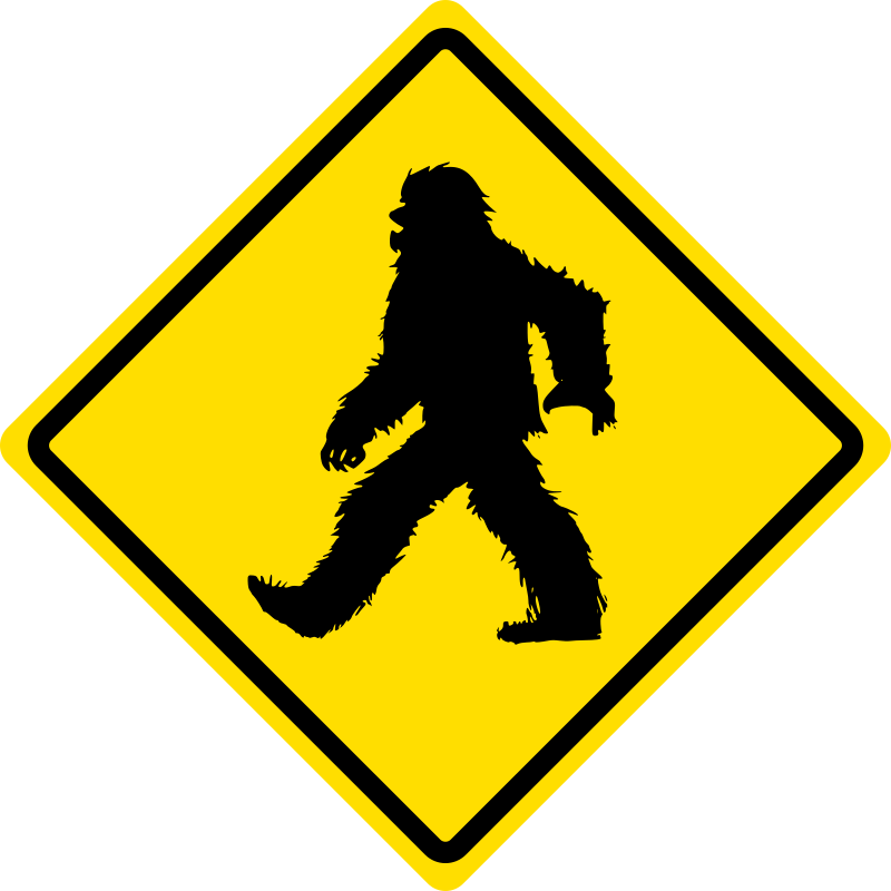 Sasquatch Crossing Caution Sign Openclipart