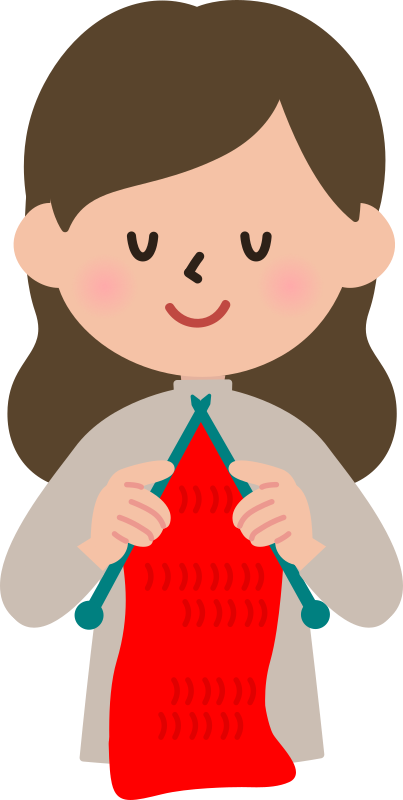 Girl Knitting