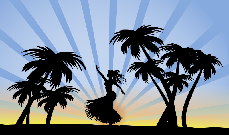 Hula Dancer at Sunset 3