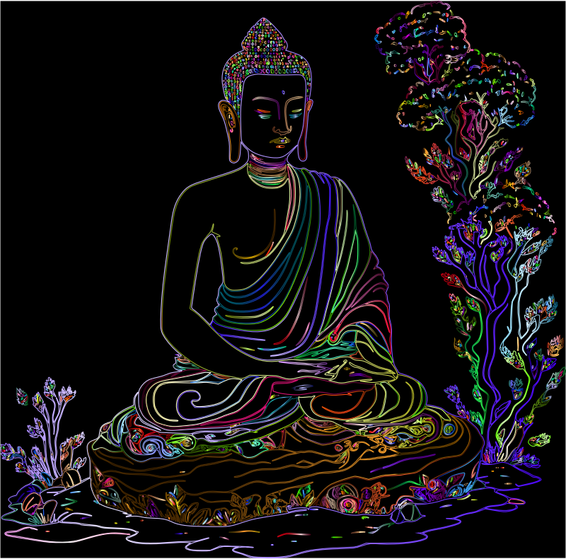 Buddha Meditating Chromatic