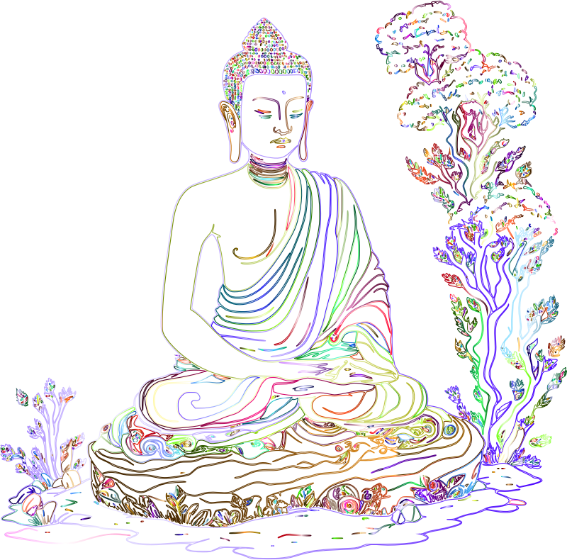 Buddha Meditating Chromatic No BG