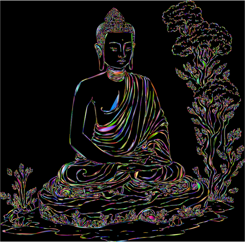 Buddha Meditating Chromatic II