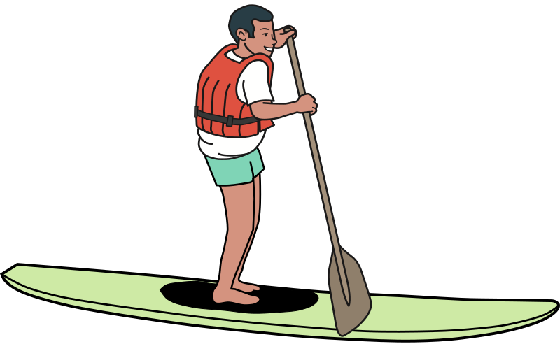 Stand Up Paddleboard - Colour Remix - Openclipart