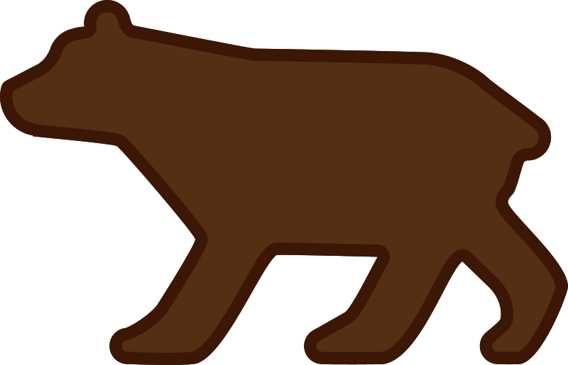 Bear Vector Shape Outlined