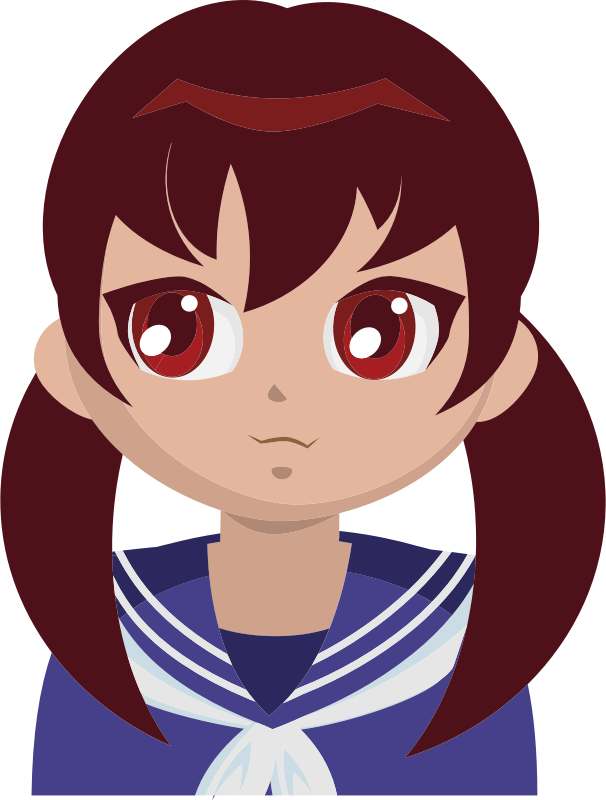 Teenage Anime Girl - Openclipart