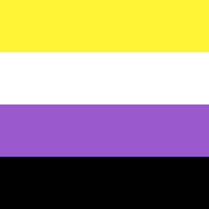 Non-binary pride flag square icon 