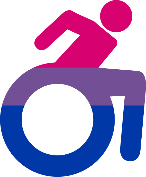 Bisexual wheelchair pride lag transparent 
