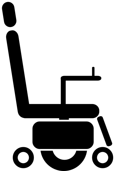 Electric wheelchair powerchair disability symbol 