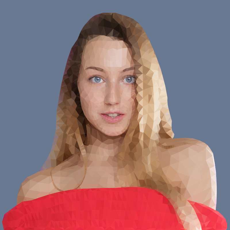 Portrait Girl - Low Poly