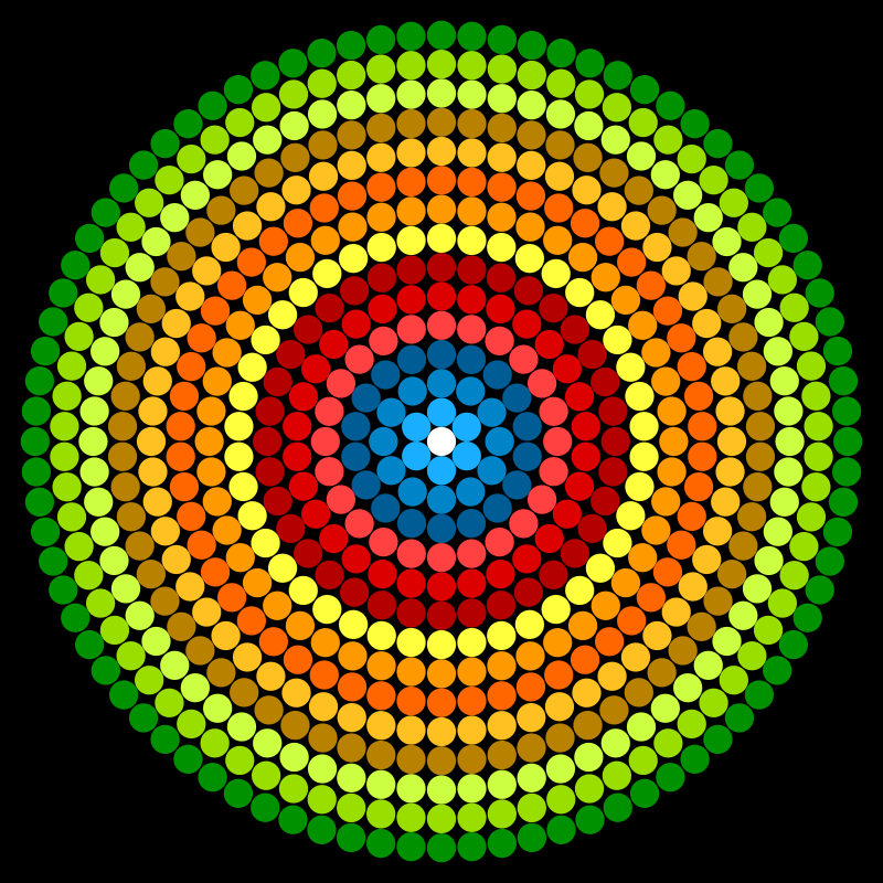 SWOOSHY RAINBOW Dot Mandala Pattern 