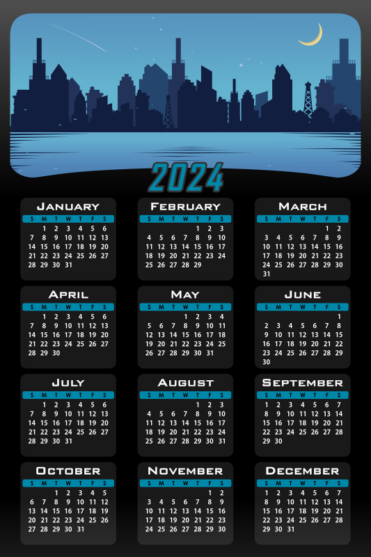 Calendar 2032 - Openclipart