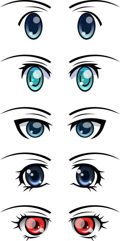 Eyes Manga Anime - 1 - Openclipart