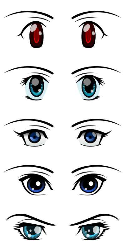 Eyes Manga Anime - 2 - Openclipart