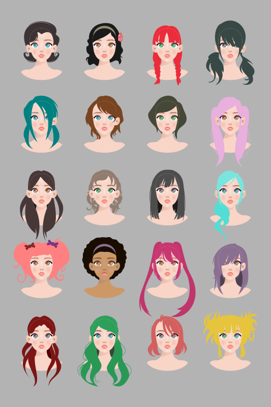 Hair Styles - Manga Anime 1