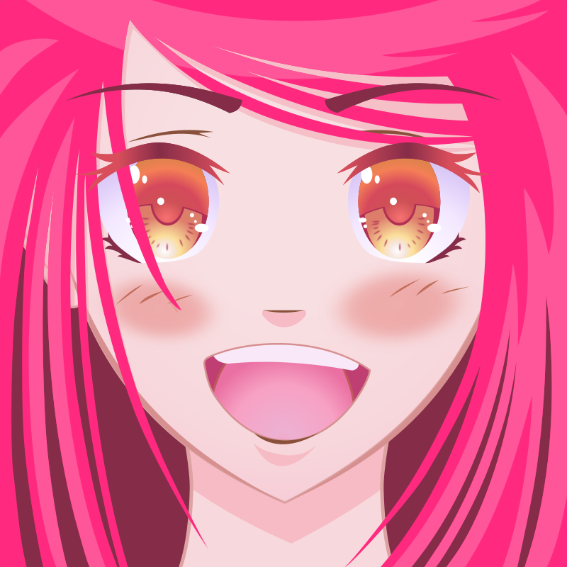 😮 Happy Blush Anime Face (3D) 😮