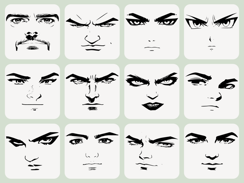 Drawing male deals faces