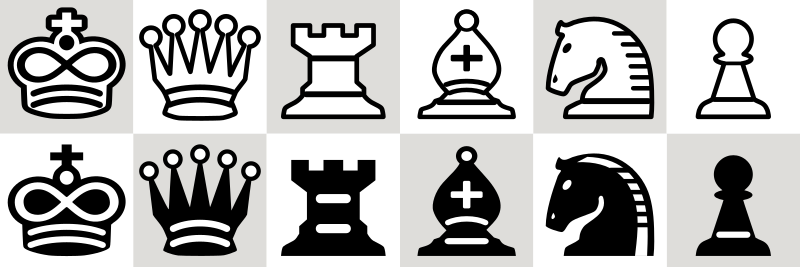 Chess Pieces Movements - Openclipart