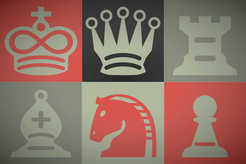 Staunton Style Chess Pieces - Silhouettes - Openclipart