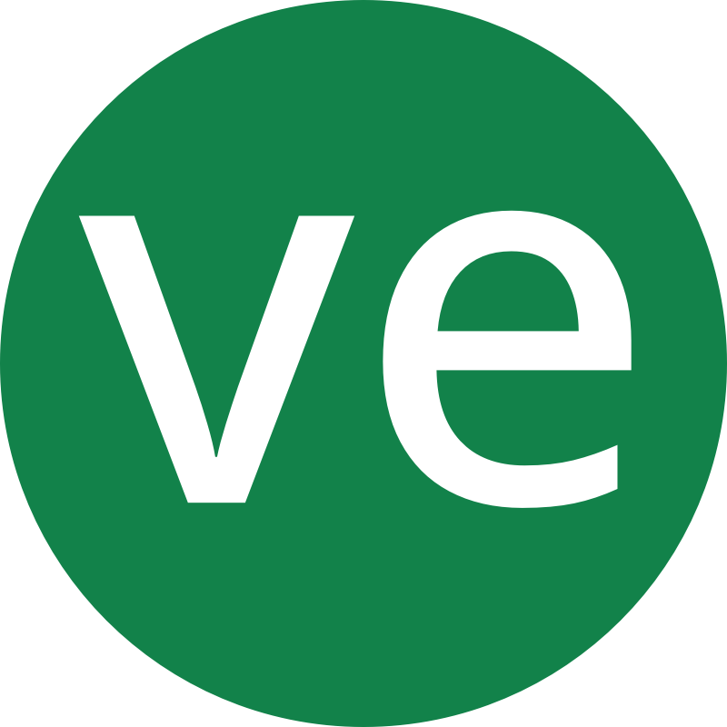 Ve vegan food symbol green circle