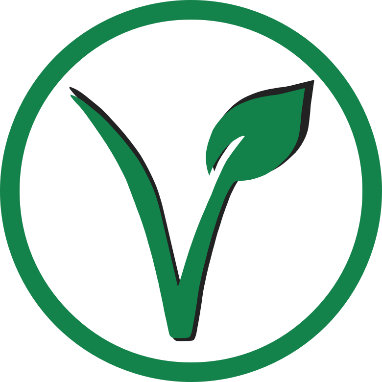 vegan v cut-out leaf transparent circle 