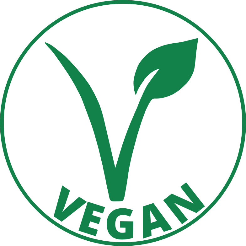 vegan white text sticker round 